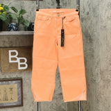 NWT DG2 By Diane Gilman Womens Wide-Leg Curved Raw-Hem Cropped Jean. 709198 6