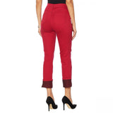 DG2 by Diane Gilman Women's Plus Size Classic Stretch Cuffed Cropped Jeans