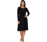 Dennis Basso Women's Fit and Flare Caviar Crepe Dress. A301429