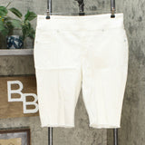 DG2 by Diane Gilman Classic Stretch Pull On Bermuda Shorts Ivory XL