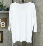 NWT Denim & Co. Essentials Scoop-neck 3/4-Sleeve Tunic. A366972 X-Large