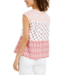 Style & Co. Petite Cotton Tiered Top Spring Embrace PM
