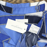 Charter Club Plus Size Nautical Roll Tab Button Tie Front Blouse