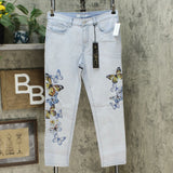 DG2 by Diane Gilman Petite Classic Stretch Artwork Printed Jeans