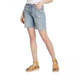 Wild Fable Women's High-Rise Longline Distressed Jean Shorts