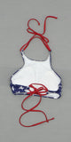 Xhilaration Women's High Neck Bikini Swim Top American Flag XS