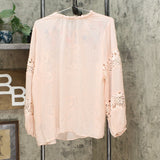 Curations Women's Plus Size Artisan Lace Blouse With Cami