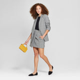 A New Day Women's Plaid Menswear Wrap Mini Skirt