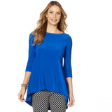 Nina Leonard Women's Pleated Back Tunic Top