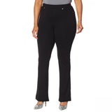 DG2 by Diane Gilman Women's Plus Size Pull On Eco Ponte Boot Cut Pants
