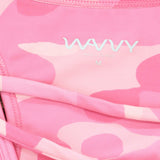 WVVY Power Core Knit Lace Up Sports Bra Pink Camo Medium