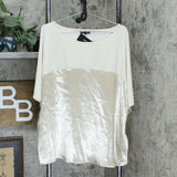 Alfani Plus Size Satin Blocked Dolman Sleeve Knit Top