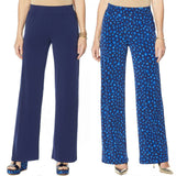 IMAN Women's 2 Pairs Global Chic Luxury Resort Palazzo Pants