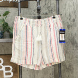 NWT Briggs Women's Smoked Waist Linen Blend Shorts. 1372191 Small