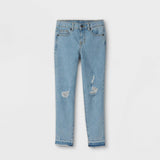 Cat & Jack Girls' High-Rise Ankle Straight Jeans