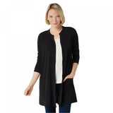 Every Day by Susan Graver Women's Liquid Knit Button Front Duster Cardigan