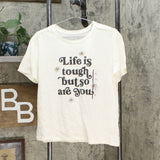Fifth Sun Women's Life Is Tough Short Sleeve Graphic T-Shirt