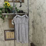 Wild Fable Women's Plaid Strappy Lace Up Waist Woven Dress