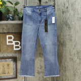 NWT DG2 By Diane Gilman Classic Stretch Star Needle Punch Cropped Jean. 728489 6
