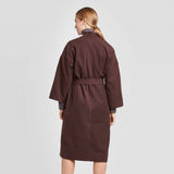 Prologue Women's Long Sleeve Wrap Coat Burgundy Medium