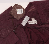 Knox Rose Women's Pointelle Ruffle Hem Pullover Sweater