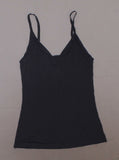 Rhonda Shear Women's Lightweight Everyday V Neck Camisole Black Medium