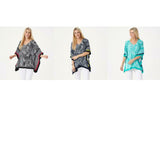 Susan Graver Women's Paisley Liquid Knit Scarf Top