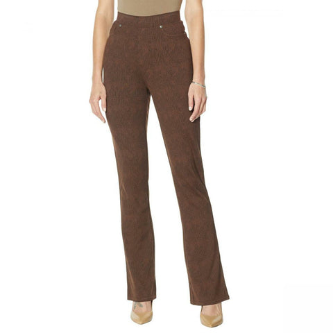 DG2 by Diane Gilman Women's Pull On Ponte Knit Boot Cut Pants