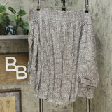 G.I.L.I. Women's Plus Size Off The Shoulder Smocked Top With Tassels