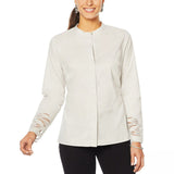Vanessa Williams Women's Long Sleeve Stretch Poplin Button Up Shirt