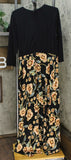 INC International Concepts Tie Side Printed Skirt Maxi Dress Black 16