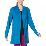 Comfort Code by Cuddl Duds Stretch Jersey Knit Open Front Cardigan