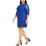 NWT Jessica Howard Womens Plus Size Lace Shift Dress. JH9W3415 22W