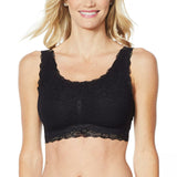 Rhonda Shear Stretch Lace Overlay Bra Black Medium