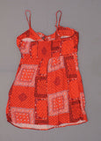 Xhilaration Women's Bandana Print Tie Front Shift Sundress Sun Dress
