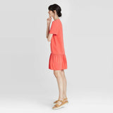 A New Day Women's Short Sleeve Mini Ruffle Hem Dress