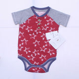 Burt's Bees Baby Painted Stars Organic Cotton Henley Bodysuit