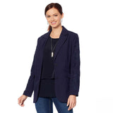 DG2 by Diane Gilman Women's Plus Size Embroidered Gabardine Blazer Jacket