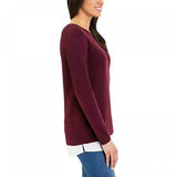 Hilary Radley Women's Layered Look Twofer Sweater