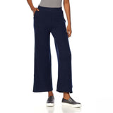 Soft & Cozy Women's Brushed Hacci Knit Pants with Pockets Blue Nights XL