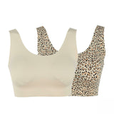 Rhonda Shear Women's Plus Size 2 Pack Solid And Print Invisible Body Bras