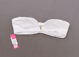 Xhilaration Women's Knot Front Ribbed Texture Strapless Bandeau Bikini Top