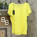 DG2 by Diane Gilman Women's Plus Size Flutter Sleeve T-Shirt