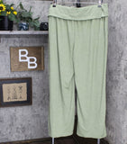AnyBody Women's Plus Size Crinkle Knit Wide-Leg Pants