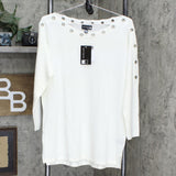 Antthony Womens Dolman Sleeve Pullover Sweater. 727327 Ivory M
