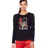HUE Women's 2 Piece Whimsical Print Pajama Set With Socks