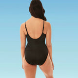 Beach Betty by Miracle Brands Slimming Control Mesh Inset One Piece Swimsuit