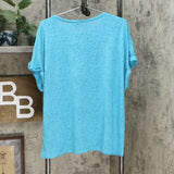 DG2 by Diane Gilman Women's Slub Burnout Pocket T-Shirt