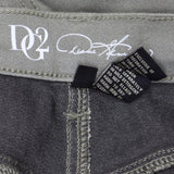 DG2 by Diane Gilman Virtual Stretch Metallic Side Stripe Skinny Jeans Olive 14T