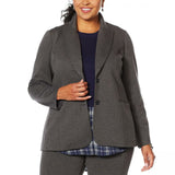 DG2 by Diane Gilman Women's Plus Size Ponte Knit Boyfriend Blazer